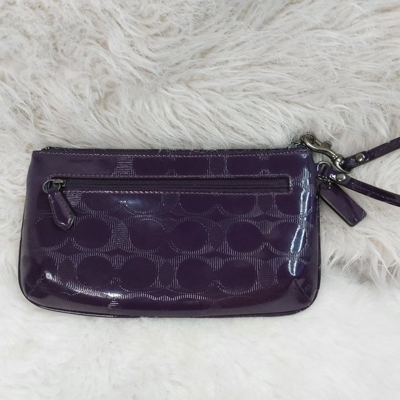Coach Purple Wristlet Clutch - Picture 2 of 9
